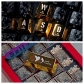 Golden Keycap WASD Metal Artisan Keycaps for Mechanical Gaming Keyboard